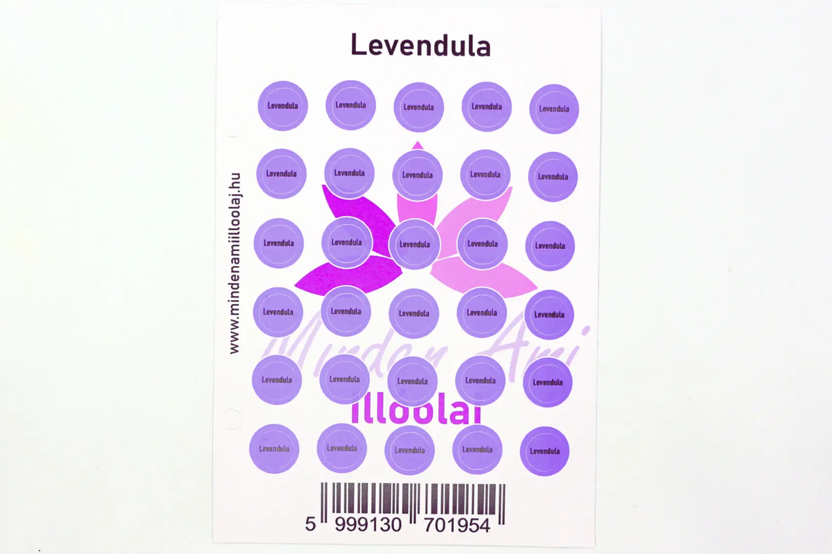 Mintaüveg jelölő matrica